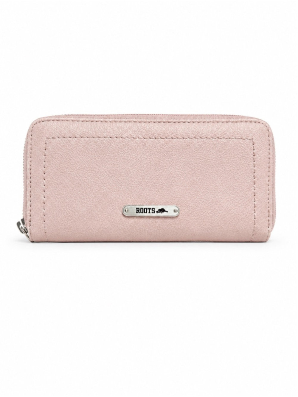 Roots Blush Pink Zip Around Continental Wallet